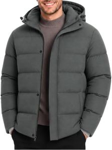 Men Winter Hood Jacket Warm Puffer Coat Face no Heavy Fleece Flannel Lined Fill Light Sherpa Down Lightweight Casual Thermal Clothes North Insulated Quilted Parka 800 Canada Extreme Cold Weather