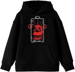 Bioworld Five Nights At Freddy's Red Freddy Crew Neck Long Sleeve Youth Black Hooded Sweatshirt-Medium