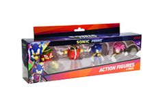 BANDAI Sonic Prime Action Figures 4 Pack Set 2 | 4 7.5cm Sonic The Hedgehog Articulated Figures Based On The Sonic Prime Netflix TV Show | Sonic Toys Make Great Gaming Merchandise For Adults And Kids