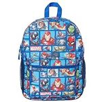 Marvel Comics Avengers Iron Man, Thor, Captain Marvel, Spiderman Backpack for Kids, 16 inch