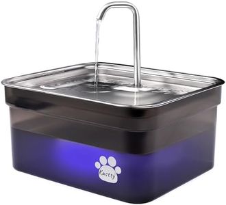 Kastty Dog Water Fountain for Large Dogs, 2.8Gal/10.5L Stainless Steel Cat Water Fountain, Super Quiet Smart Pet Water Fountain Automatic Dog Water Bowl Dispenser with LED Pump, Easy to Assemble Clean