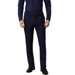 SUBTRACT Formal Pant for Men | Lycra Formal Pant for Men | Stretchable Formal Pant for Men | Slim Fit | Mens Trousers for Office Or Party (Navy Blue, 32)