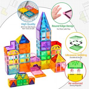Xekel Magnetic Building Blocks Set, 120-Piece STEM Toy
