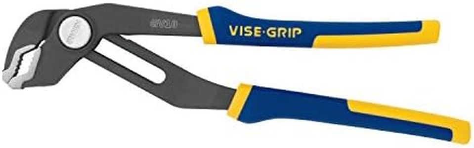 IRWIN VISE-GRIP Pliers, V-Jaw, 10-Inch, Press & Slide Button, Anti-Pinch, Anti-Slip (2078110)