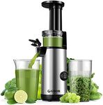 GDOR Compact Slow Juicer Machine 2.0, Space-Saving Cold Press Juicer with Powerful 60NM DC Motor, Low Noise Masticating Juicer Extractor, Easy to Clean, Brush Included, 20 Oz Juice Cup, BPA-Free