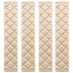 MIKAFEN 4 Pack Universal Car Seat Belt Pads, Adult Seat Belt Shoulder Strap Covers Harness Pad for Car/Bag,Soft Comfort Helps Protect You Neck Shoulder from The Seat Belt Rubbing (4pack-Beige)