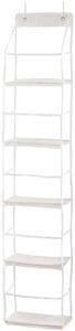 Collections Etc Over-the-Door 5-Pocket Organizer White