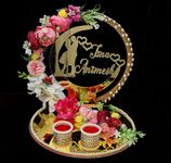 Handmade Engagement Ring Tray Ring Holder Platter With Customise Name (Anniversary/Engagement/Wedding Ring Platter/Decorative Tray/Marriage Decor)