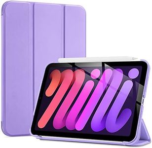 ProCase Smart Case for iPad Mini 7 A17 Pro Mini 6 8.3 Inch Mini 7th 6th Generation Case, Hard Back Cover for iPad Mini 7th 6th Gen 2024 2021 A2993 A2995 A2996 A2567 A2568 A2569 -Purple