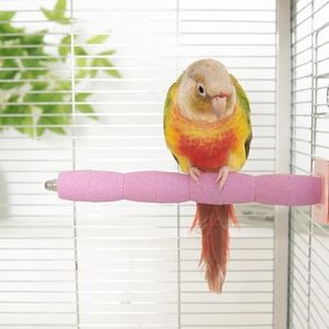 YOOSO WING Bird Perch Stand Toy – Abrasive Surface Ceramic Paw Grinding Stick – Bird Nail File – for Parrots, Budgies, Parakeets, and Cockatiels Bird Cage Accessory