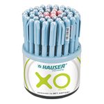 Hauser XO 0.7mm Ball Pen Tumbler | Sleek Body & Minimalistic Design | Matt Finish & Solid Body Type | Low Viscosity Ink with Ultra Durable Tip | Blue, Black & Red Ink, Pack of 50 Pens