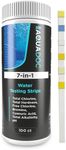 AquaDoc Pool Test Strips - 100 Spa and Hot Tub Test Strips for Pool Water Testing Kit for pH, Chlorine, Hardness, Bromine, Cyanuric Acid, Alkalinity