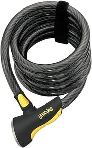 ONGUARD Espiral Doberman Llave 185 Cm X 12 Mm, Candado Unisex Adulto, Negro, 18 5 X 1 2 Cm