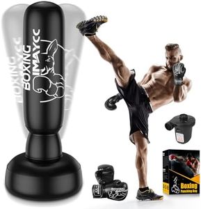 IMAYCC Boxing Bag Free Standing, Upgrade Thickened 180CM PVC Punching Bag for Adult, Heavy Standing Punch Bag, Kickboxing Bags For Muay Thai, Mma, Boxing Training, Sandbag Fitness.