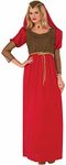 Forum Novelties Renaissance Lady Red Costume Dress Adult Women, As Shown, Standard