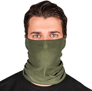S A Company Single UV Face Shield | UV 30+ Multipurpose Neck Gaiter Balaclava for Adults | Tactical Green