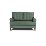 Wakefit Sofa Set For Living Room|3 Year Warranty|2-Person Sofa, Set, Wooden Sofa Set For Living Room, Two Seater Sofa - Dreamer (Fabric, Omega Green)