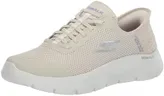 Skechers Women's Go Walk Flex Hands Free Slip-Ins - Grand Entry Sneaker, Off White, 8 US