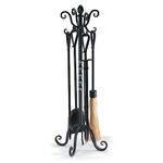 Napa Forge, Black Pilgrim Home Hearth 19006 Victorian Fireplace Tool Set, 33″, 17 lbs