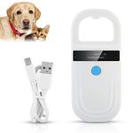 Pet Microchip Scanner 134.2KHZ Pet ID Scanner Rechargeable Animal Chip Registration RFID Animal Handheld Reader OLED Display for Dog Cat Livestock