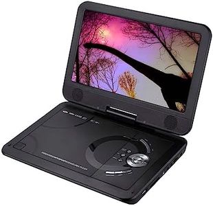 Lenoxx 10″ Swivel Portable DVD Player - 180° Swivel Screen, MTK1389 Chipset, Sanyo Lens, Multi-Language OSD, USB, SD/MMC Card Slot, AV in/Out, 2 x 1.5W Speakers, Rechargeable Battery