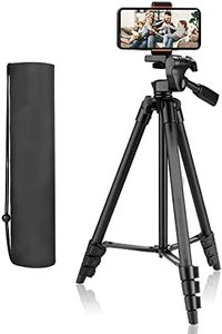 Intexca 55-Inch Lightweight Aluminum Tripod for Travel/Camera/Smartphone with Carry Bag, 6.6LB Maximum Load Capacity