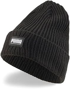 PUMA Ribbed Classic Cuff Beanie Bonnet, Noir, Taille Unique Mixte