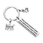 UJIMS Inspirational Circus Gifts Monkey Charm Keychain The Greatest Showman Jewelry for Circus Lovers Circus Themed Gift (Circus Charm keychain)