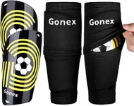 Gonex Soccer Shin Guards for Kids Adult, Youth Boys Girls Shin Guards Slip in Soccer Shin Pad Sleeves Canilleras for Football Games, EVA Cushion Protection Reduce Shocks & Injuries