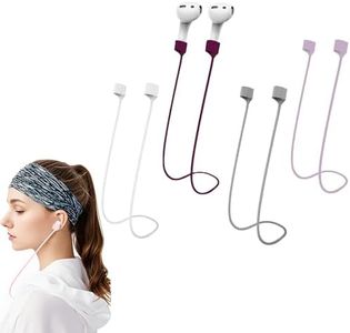 Magnetic Anti-Lost Straps for AirPods,Colorful Soft Silicone Sports Lanyard, Neck Rope Cord (Wine red/White/Light Purple Grey)