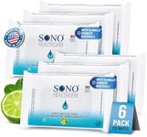 SONO Sanitizing Hand Wipes with Bergamot & Aloe Essential Oil - Travel Size I Alcohol-Free, Stay Refreshed On-the-Go I Gentle Hand Cleaning & Sanitizing Solution I Daily Use I 6 Packs of 20 Wipes Each