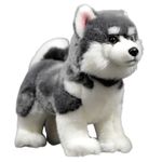 Lifelike Husky Stuffed Animal-Gray 11",Alaskan Malamute Plush Toy,Realistic Dog Stuffed Animal Soft and Durable, Toy for Boy,Girl Toys,Gifts for Kids,Home Decor,Hugging Toy