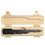 Tactical Slide Action Ballpoint Pen - Tactical 3D Printed Slide Action Pens EDC, Refillable Smooth Ink Writing Tool, Creative Desk Accessory Unique Gift for Men (Beige)