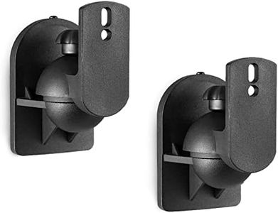 WALI Universal Dual Side Clamping Bookshelf Speaker Wall Mounting Bracket for Large Surrounding Sound Speakers, Hold Up to 55 lbs. (SWM201), Black Satellite Speaker Mount 2 Pack 4.50" x 3.30" x 2.75" Black