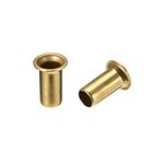 uxcell Hollow Rivet,5mm x 10mm Through Hole Copper Hollow Rivets Grommets Double-Sided Circuit Board PCB 200Pcs