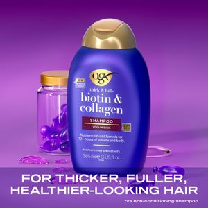 OGX Biotin & Collagen Volumising Shampoo, Sulfate-Free, 385ml
