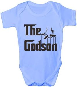 Print4U The Godson Funny Babygrow Bodysuit Baby Gift, Blue, 6-12 Months