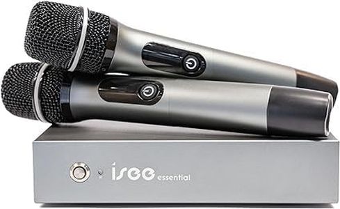 2024 ISEE Essential Home Karaoke Machine with 2 Wireless Microphones for Adults, Huge Song Library 400k+ Mixed Language English, Chinese, Filipino, Korean etc