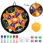 SUNYOK Halloween Party Game, 26'' Halloween Dart Board Set for Kids Halloween Games Dartboards for Boys Girls Garden Game Toys Indoor Outdoor Halloween Party Decorations