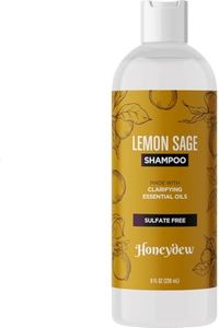 Lemon Sage Shampoo for Oily Hair - Sulfate Free Clarifying Shampoo for Build Up with Lemon Sage Keratin and Tea Tree Oil for Hair and Scalp Care - Deep Cleansing Rosemary Shampoo for Men and Women