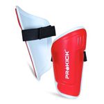 Prokick ProtecX Football Shinguards|Soccer Shin Guards with Adjustable Straps for Boys Girls Teenagers Adults|Ideal for Football Games Matches, Training, Skateboarding, Cycling|Red - Junior
