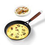 Wonderchef Pre-Seasoned Ferro Light 24cm Cast Iron Fry Pan | 1.4L | Acacia Wooden Handles | Gravity Moulding Technology | No Chemical Coating |10 Year Warranty