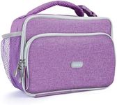 Amersun Kids Lunch Box, Insulated School Lunch Bag with Padded Liner Keep Food Warm Cold for Long Time,Water-resistant Thermal Travel Office Lunch Cooler for Girls Boy-2 Pocket,LB005-P