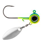 Northland Fishing Tackle Deep-Vee Spin Jig, Versatile Walleye Spinning Jig with Thumper Willow Blade, Multi-Species Lure, Essential Fishing Bait, 3/8 Oz, Parrot