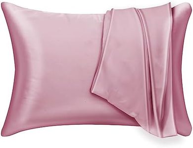 Mulberry Silk Pillowcase 2 Pack for Hair and Skin,with Hidden Zipper.Both Sides 19 Momme Allergen Proof Soft Breathable Smooth Silk Pillow Cover (Standard, Pink)