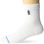 Stance Men's Quarter Sock LOGOMAN ST QTR, White, Small