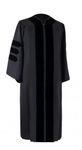 CLERKMANS Unisex Classic Doctoral PhD Graduation Gown - Doctorate Robe 60 (6'3"-6'5") Black