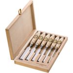 Kirschen 1101000 Number 1101 Firmer Chisel Set with Hornbeam Handles - Multi-Colour (6-Piece)