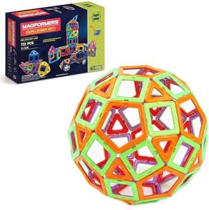 Magformers Challenger Set (112-pieces) Deluxe Magnetic Building Blocks, Educational Magnetic Tiles Kit, Magnetic Construction Shapes STEM Toy Set