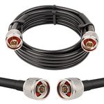 MOOKEERF N Cable, LMR240 Equivalent Coaxial Cable 10ft,Ultra Low Loss N Male Cable 50ohm,KMR240 N Male to N Male Connector Jumper Cables for Antenna,WiFi Router,Signal Booster, Amplifier